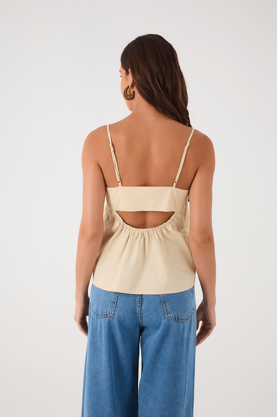 Off-White Layered Adjustable Straps Cotton Blouse
