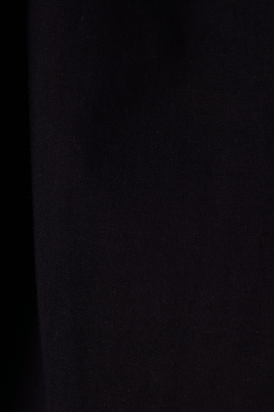 Black Buttoned Puff Sleeve Cotton Blouse