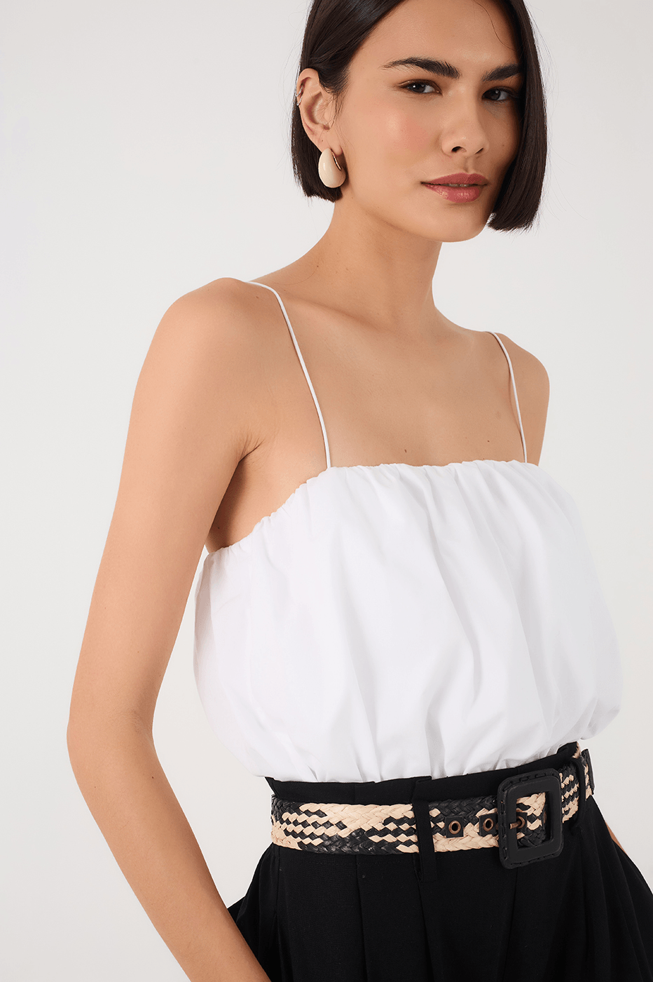 Square Neck Balloon Bodysuit