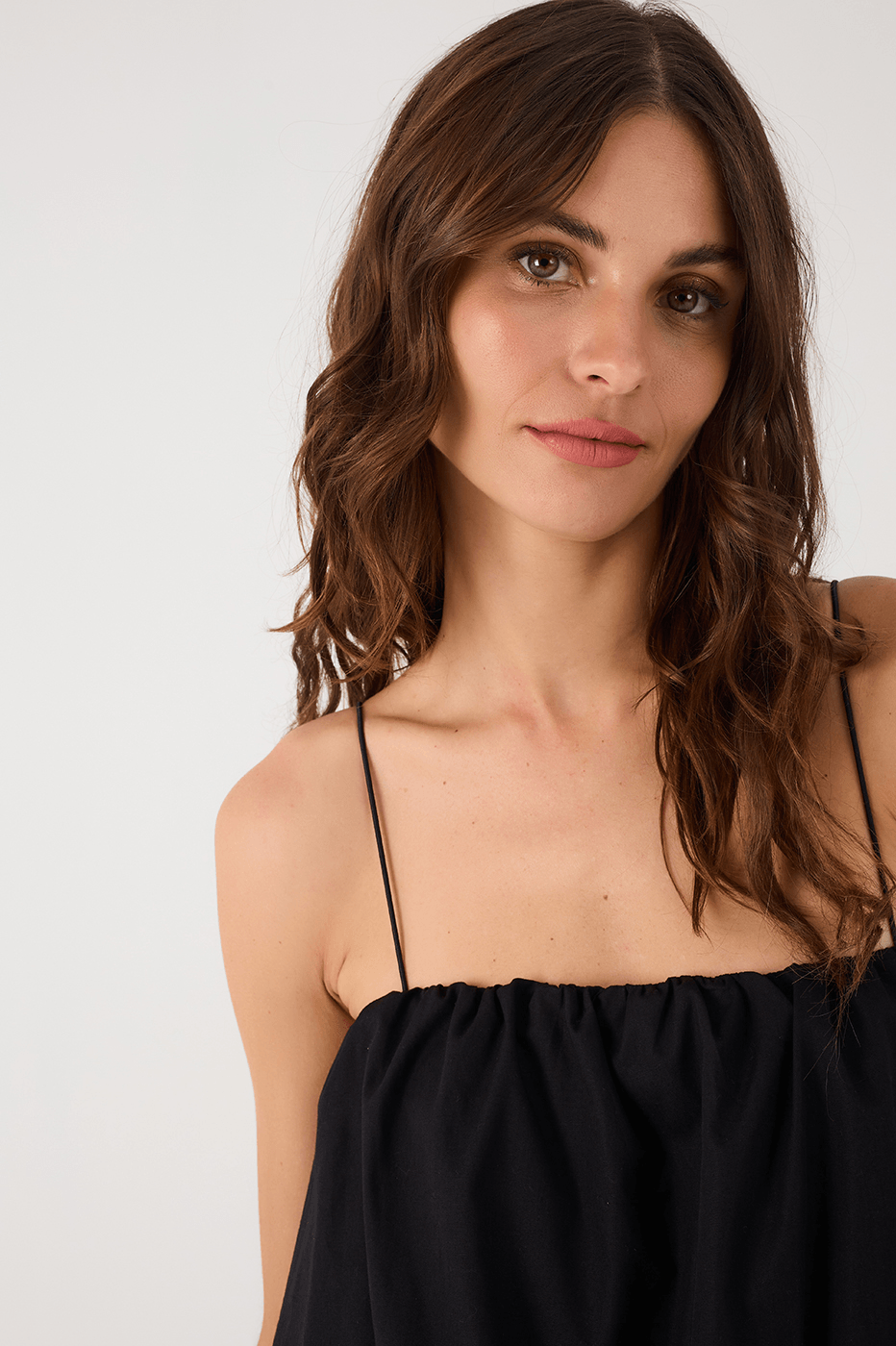 Black Square Neck Balloon Bodysuit