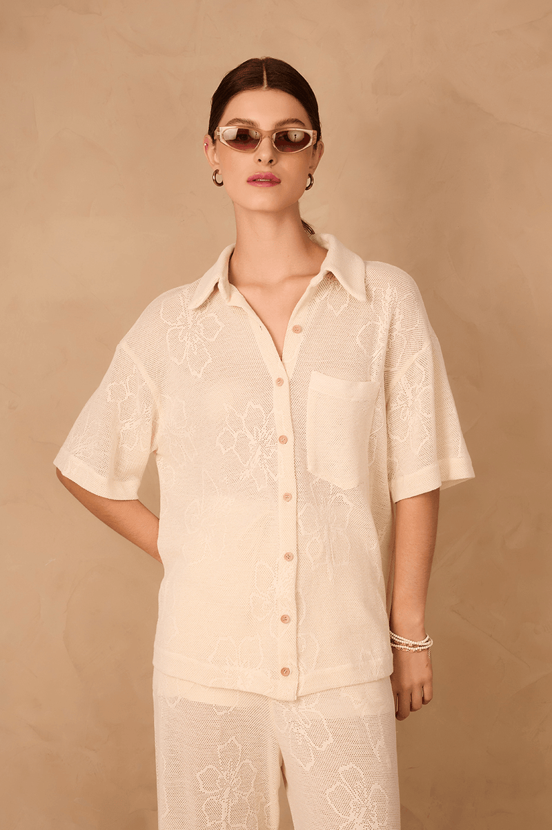 Off-White Grumari Jacquard Buttoned Collared Shirt_1