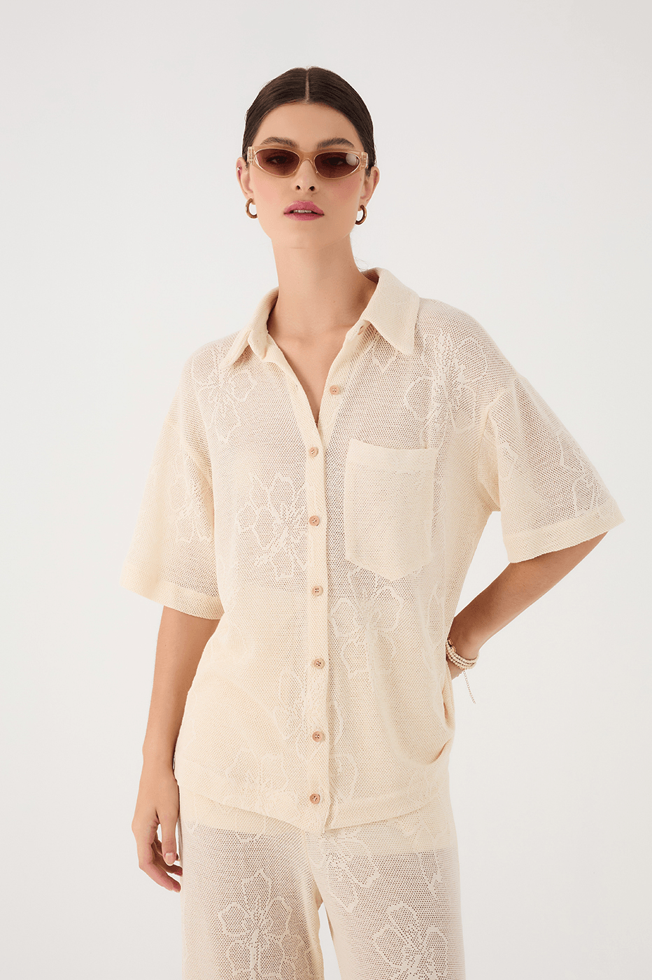 Off-White Grumari Jacquard Buttoned Collared Shirt