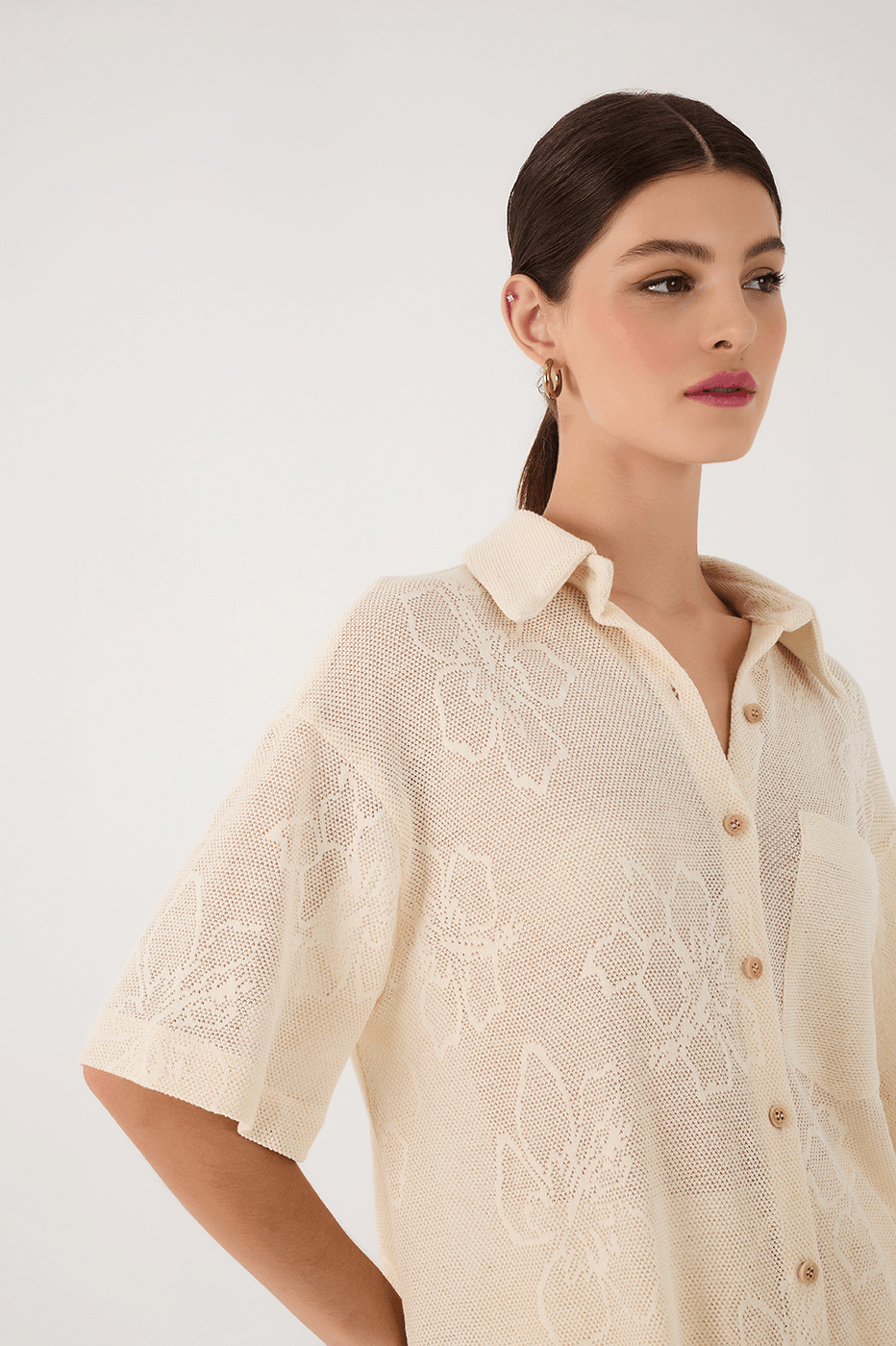 Off-White Grumari Jacquard Buttoned Collared Shirt
