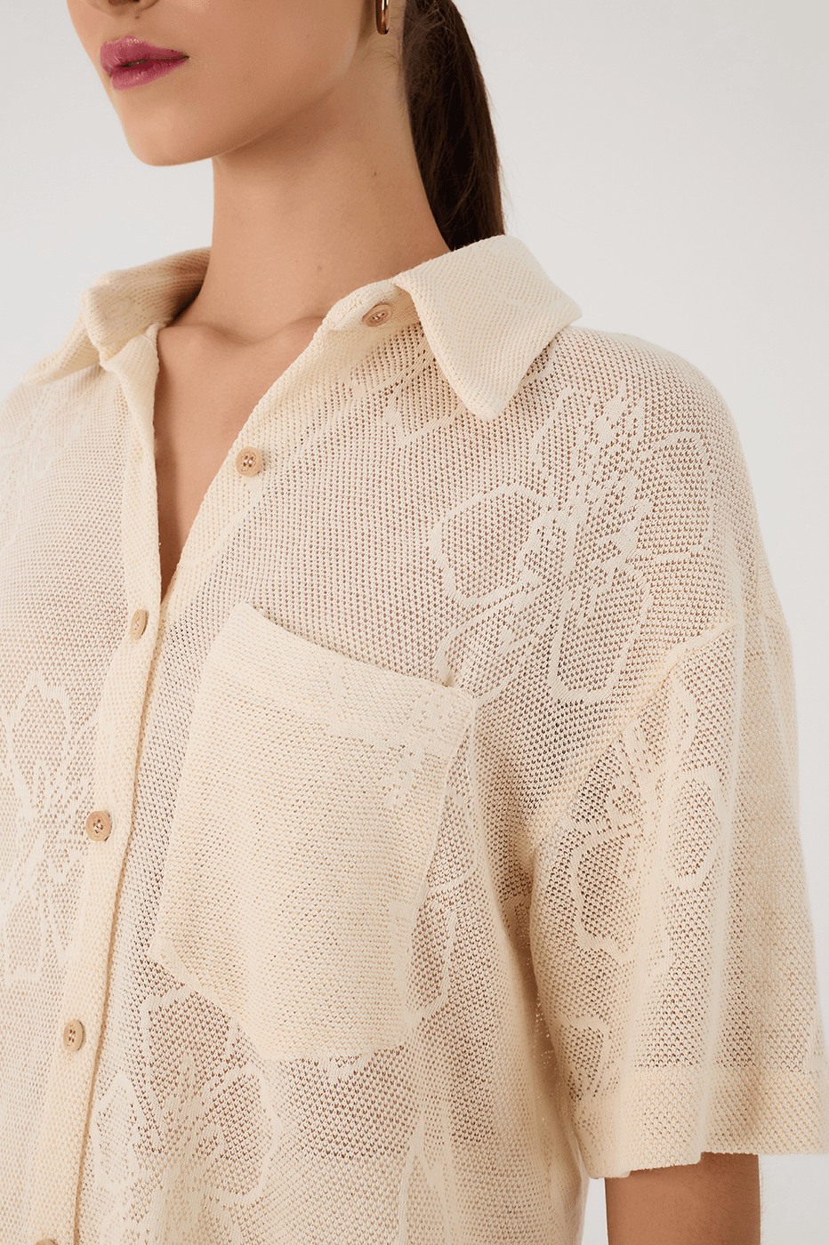 Off-White Grumari Jacquard Buttoned Collared Shirt