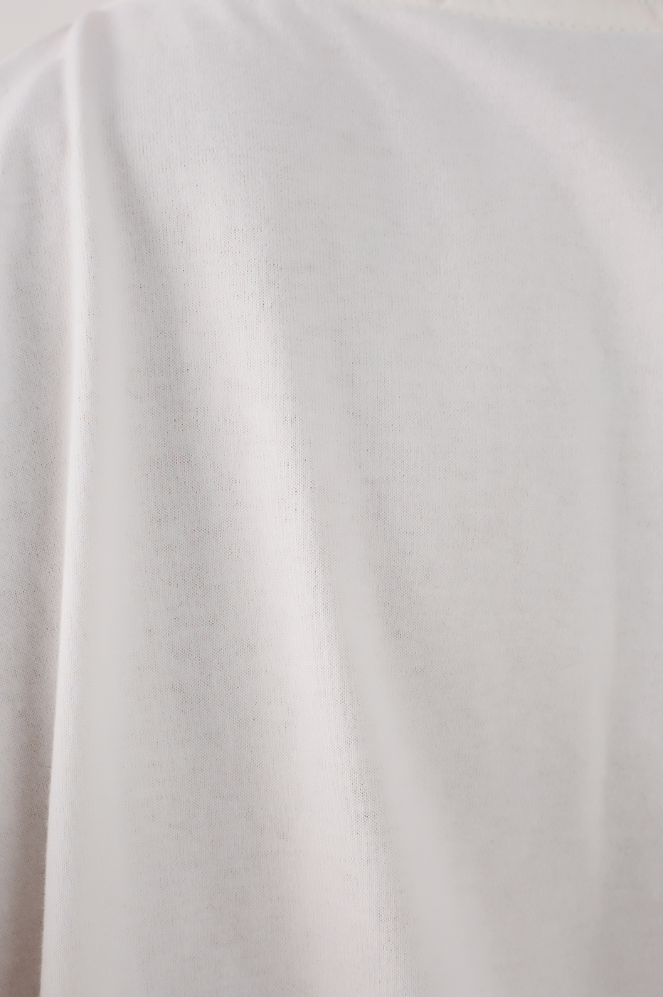 Off-White Crew Neck Ruched Sleeve T-Shirt