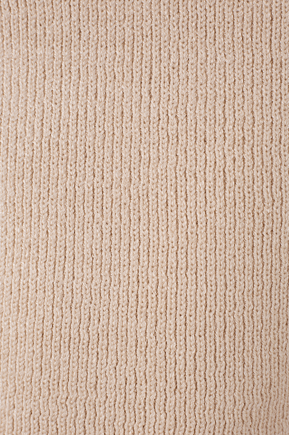 Off-White High Neck Ribbed Tricot Blouse