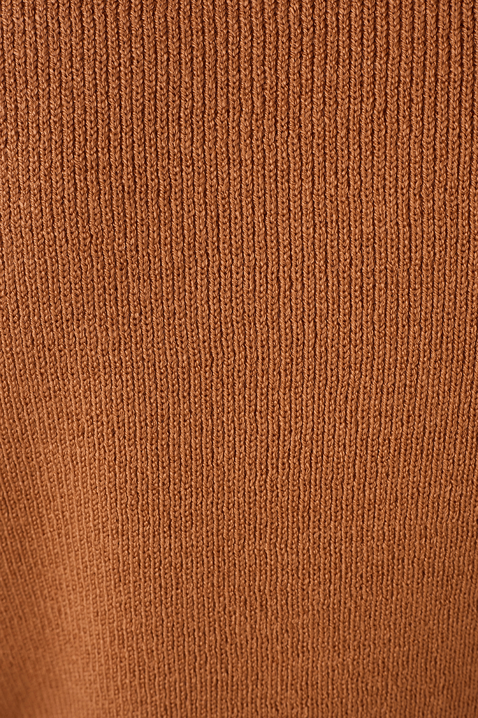 Beige Leme High Neck Ribbed Tricot Blouse
