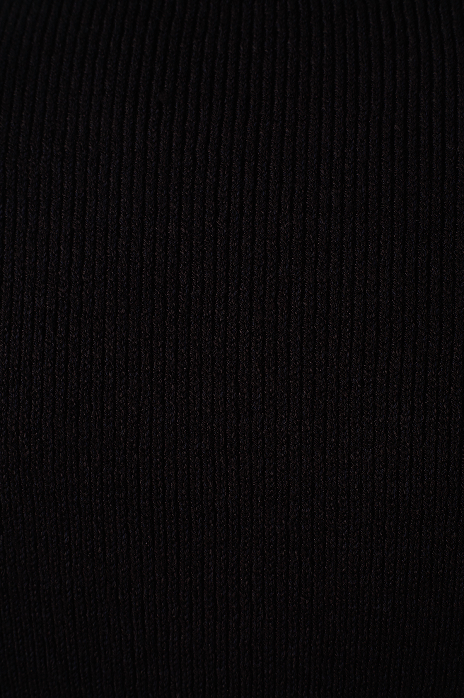 Black High Neck Ribbed Tricot Blouse