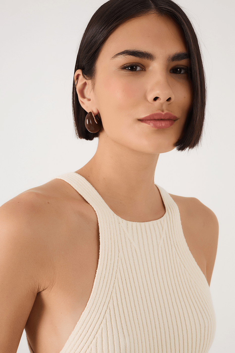 Off-White Sleeveless Trico Tank Top