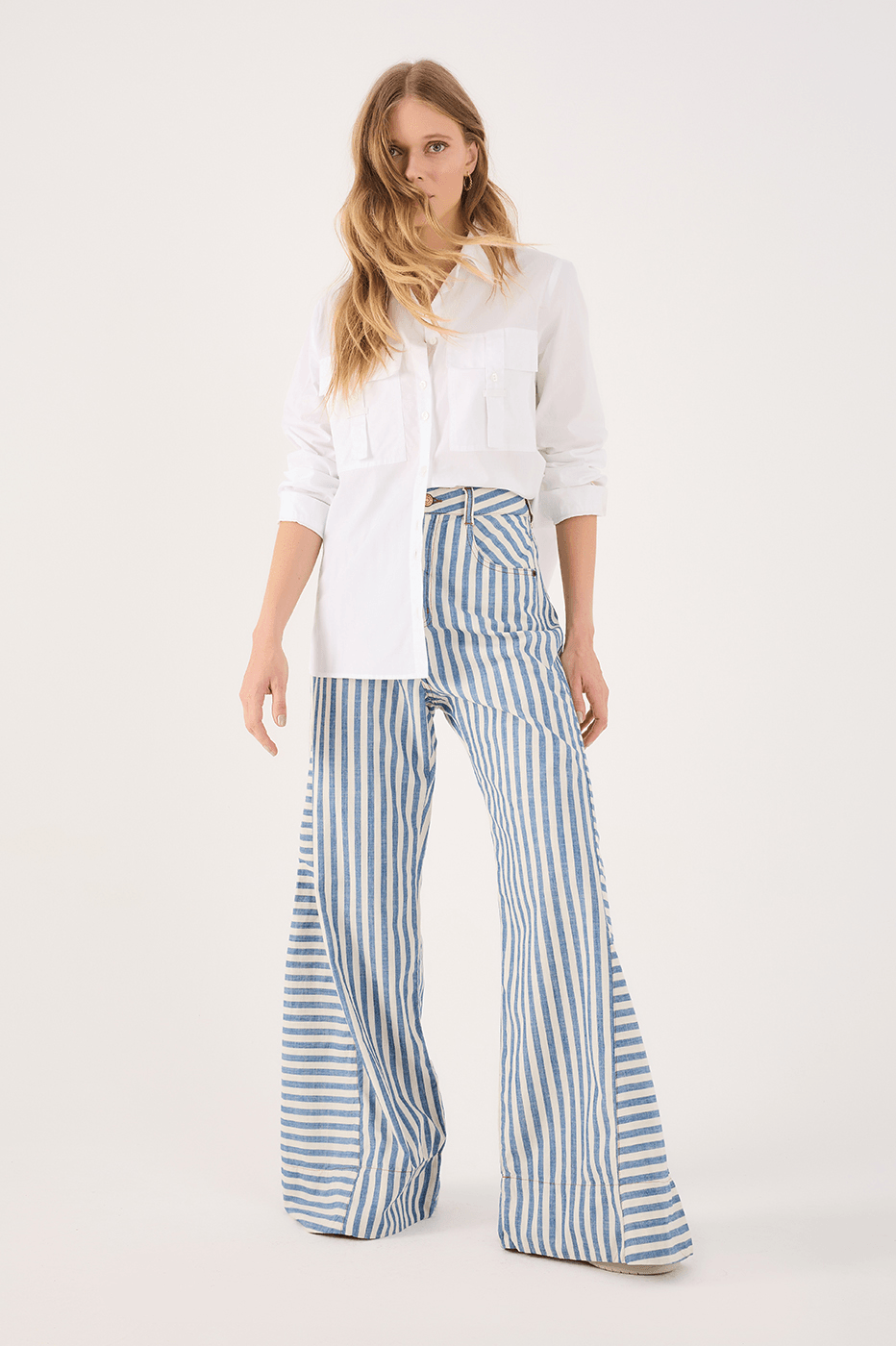 Denim Stripe Twill Pants_1