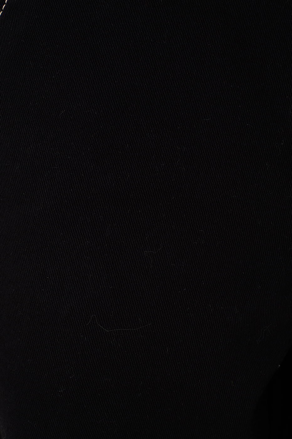 Black Leg Pockets Twill Pants
