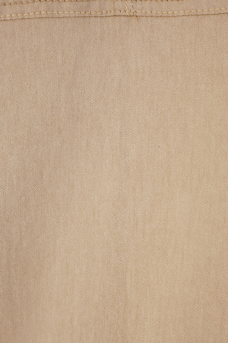 Beige Sand Front Slit Pockets Twill Pants