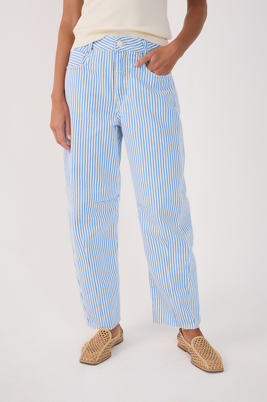 Balneario Stripe Barrel Twill Pants