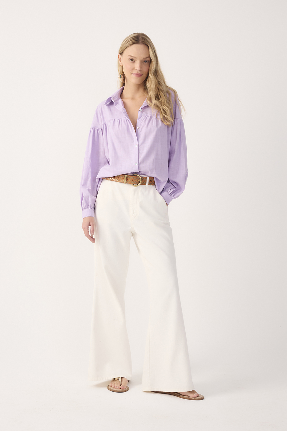 Tailored Flare Twill Pants_2