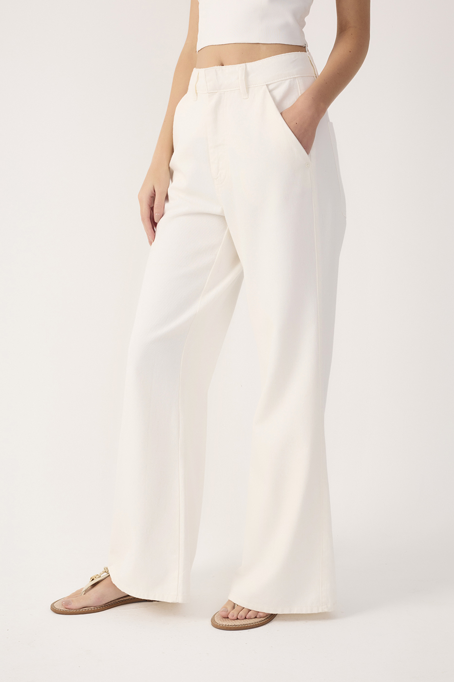 Tailored Flare Twill Pants_4