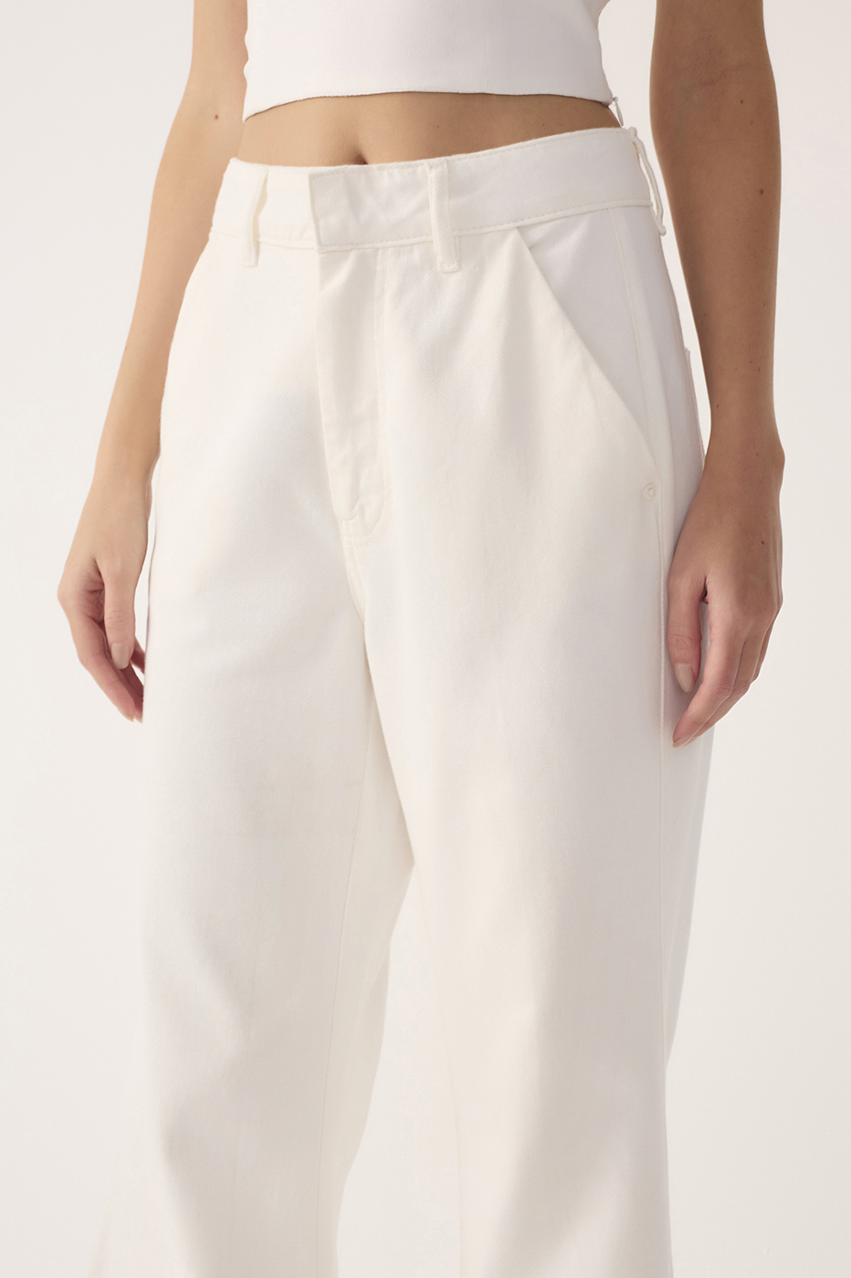 Tailored Flare Twill Pants