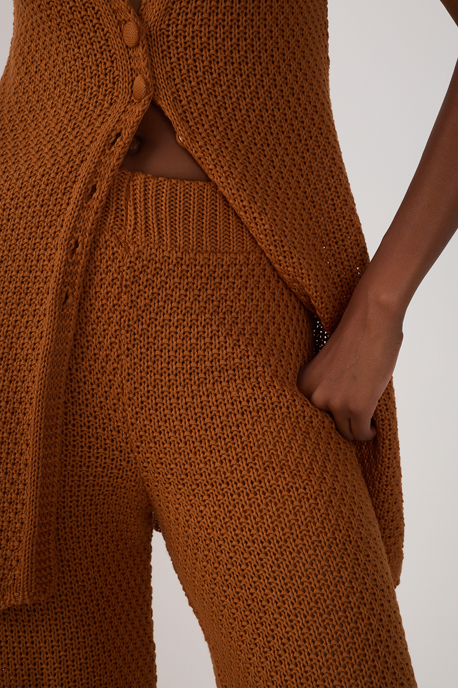 Knit Pants Wave Hem_4