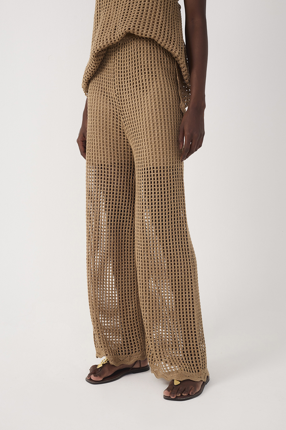 Lurex Mesh Knit Pants_3