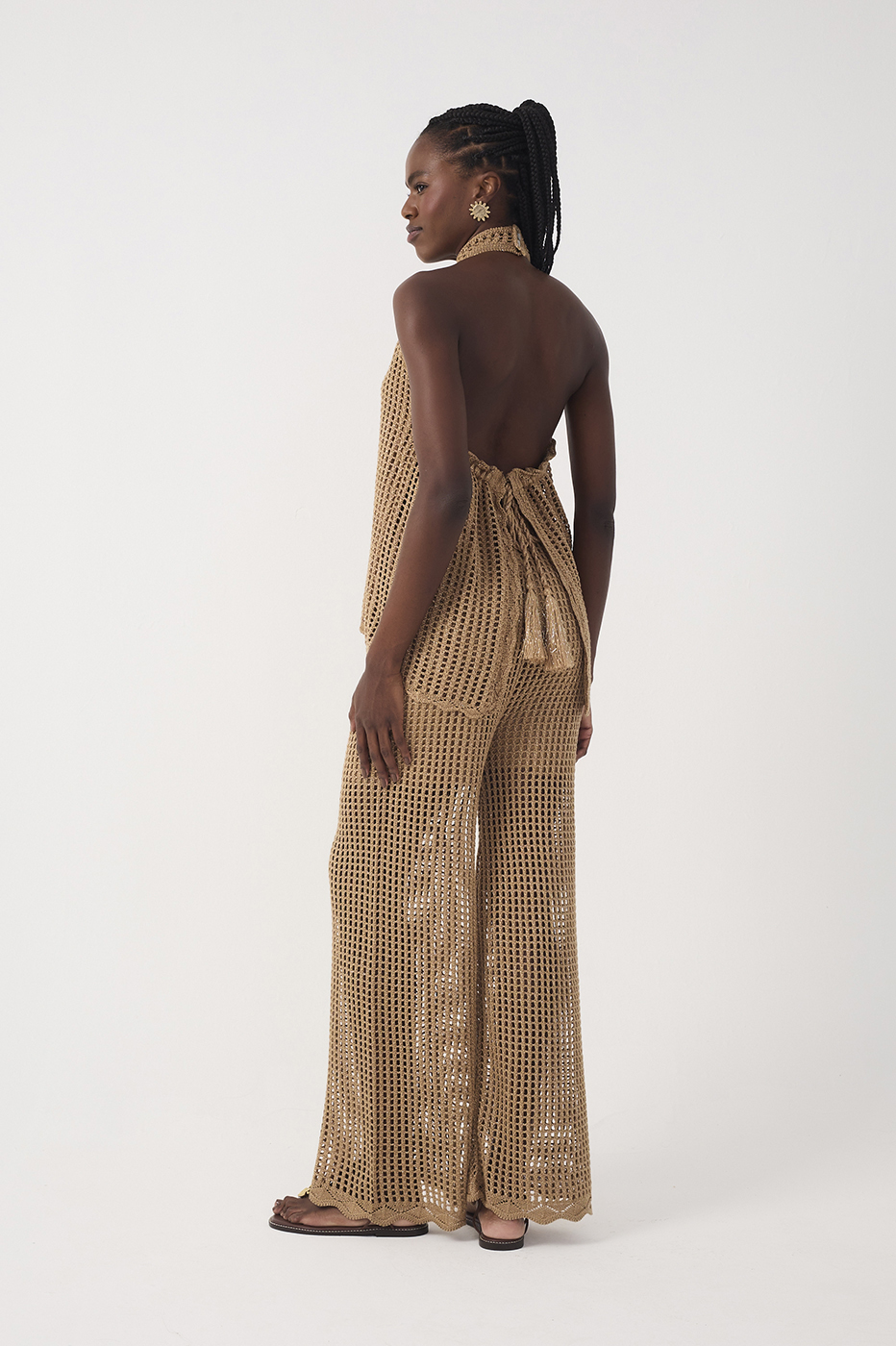 Lurex Mesh Knit Pants_4
