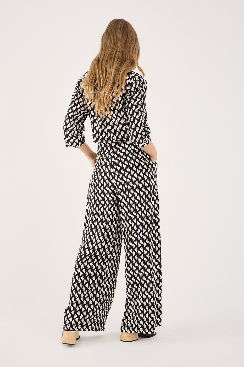 Crepe Pant In Coastal Print_5