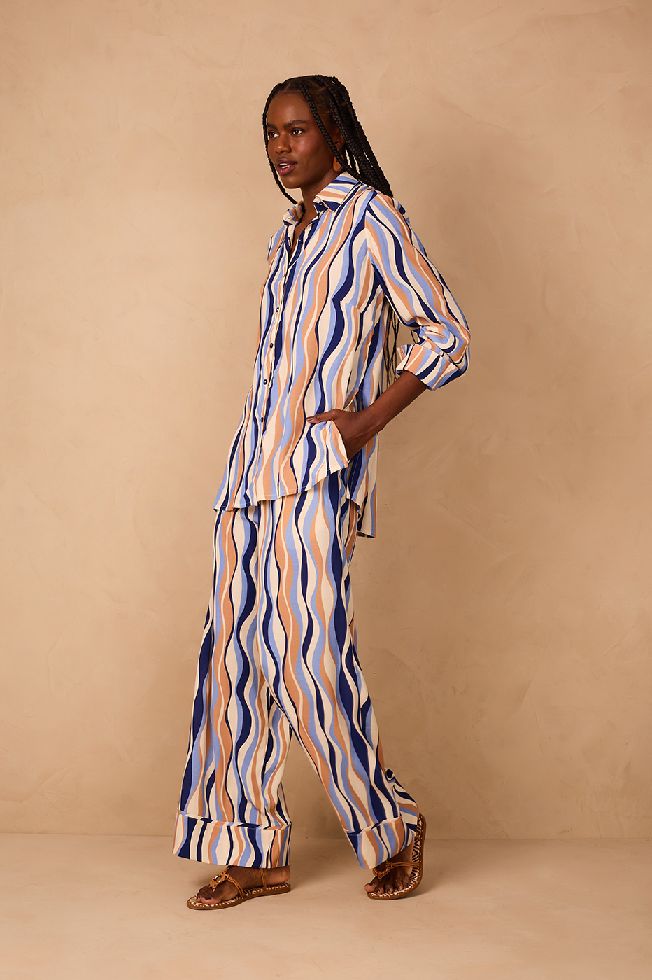 Off-White Carioca Side Pockets Crepe Pants