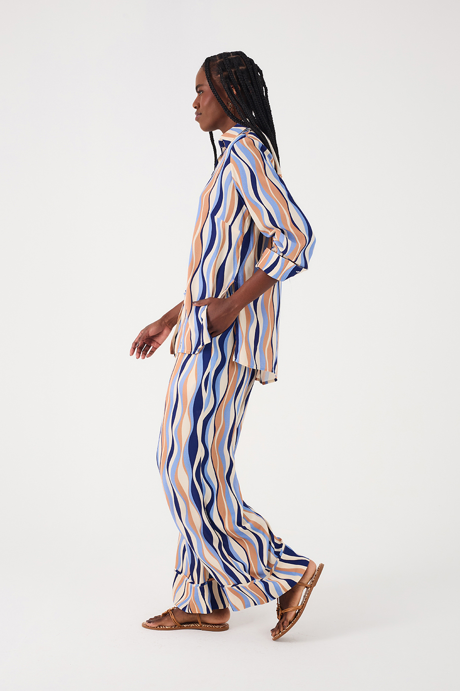 Off-White Carioca Side Pockets Crepe Pants