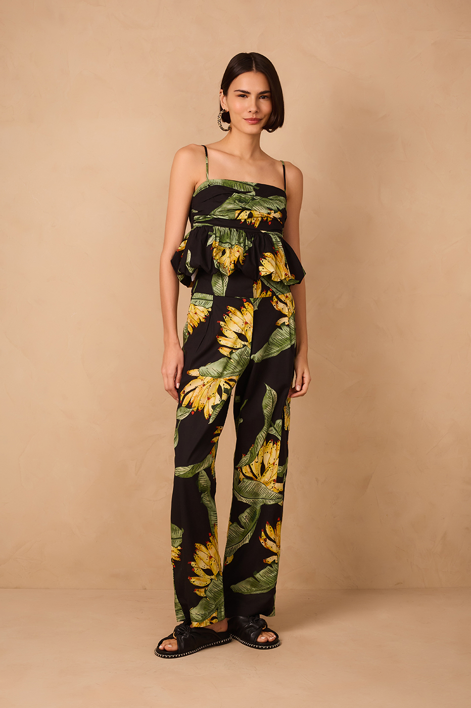 Black Paraiso Side Pockets Tricoline Pants