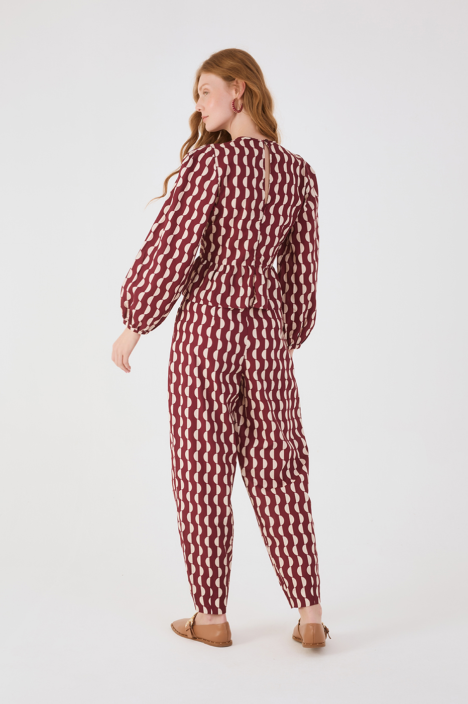 Marsala Copa Front Pockets Tricoline Pants