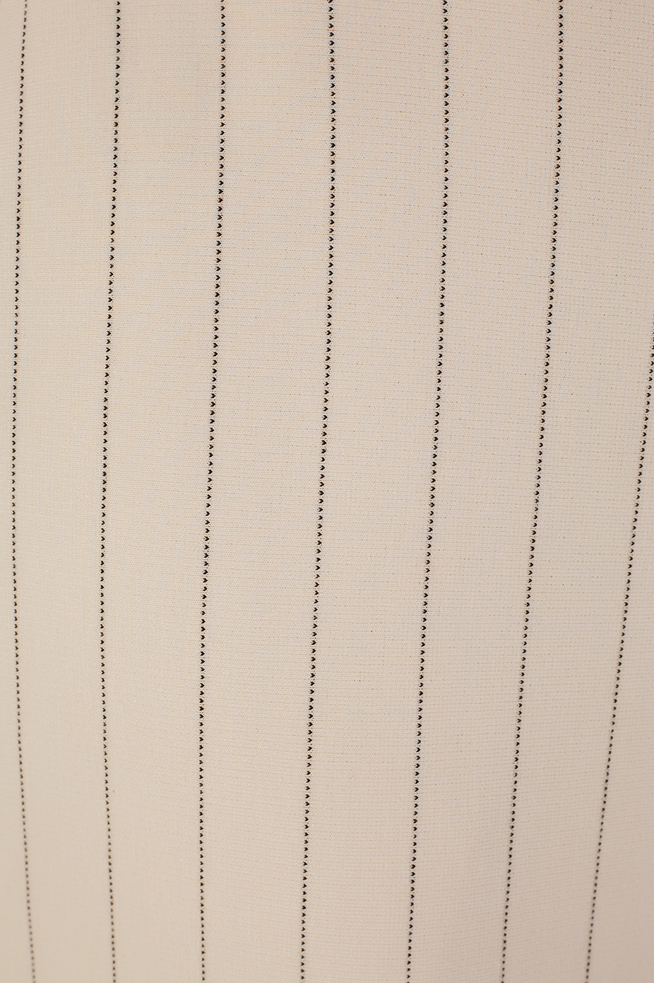 Beige Pinstripe Elastic Waist Pleats Pockets Tailored Pants
