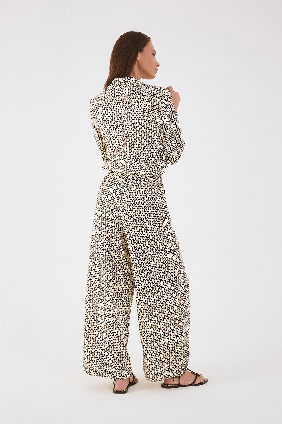 Black Ipanema Drawstring Crepe Pants