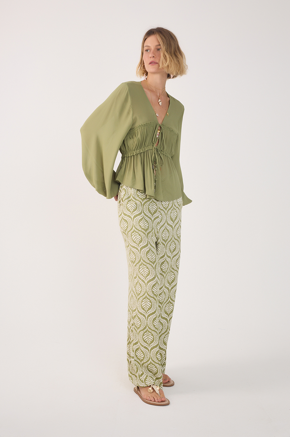 Crepe Jardim Print Pants_2