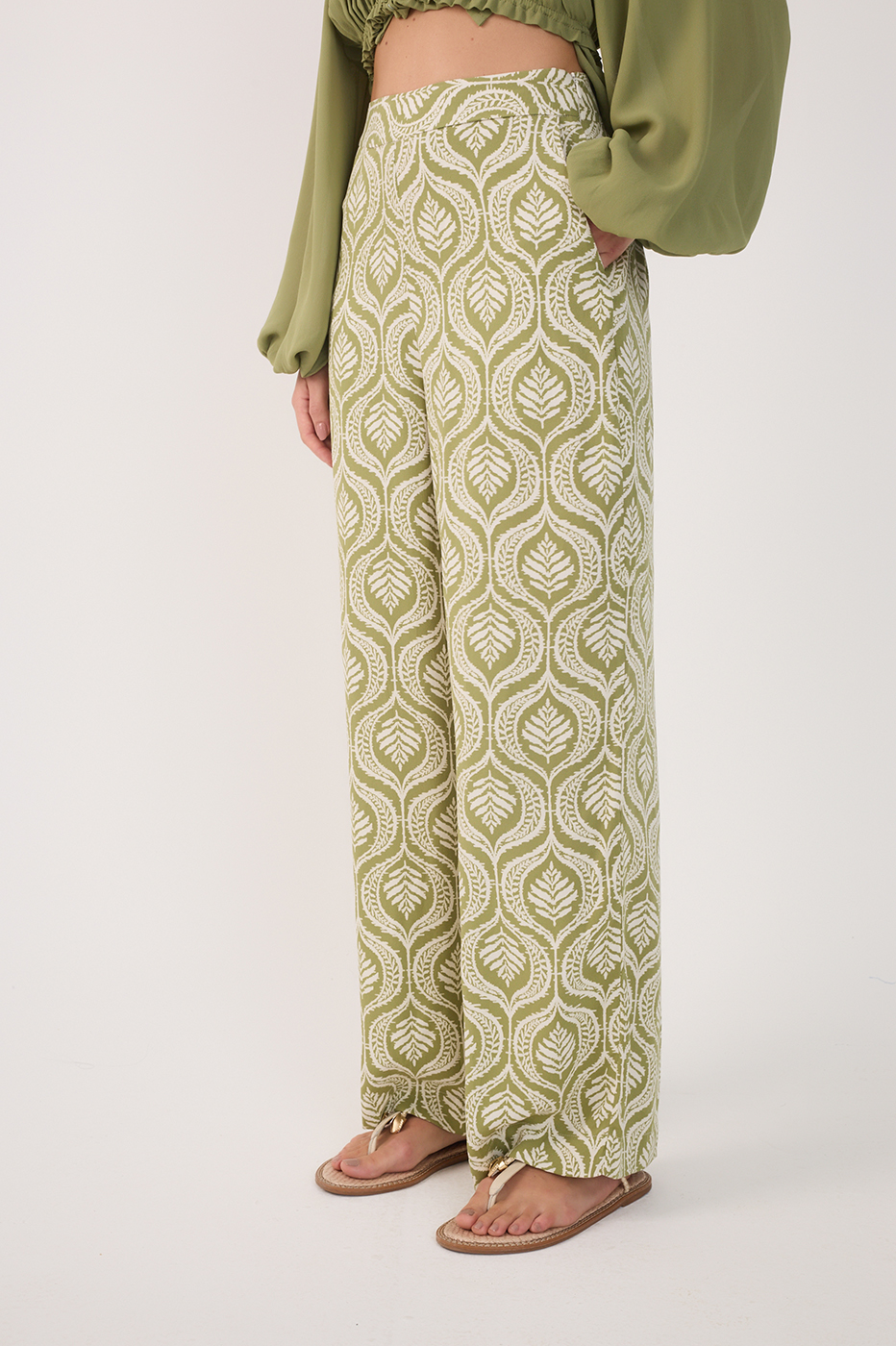 Crepe Jardim Print Pants_3