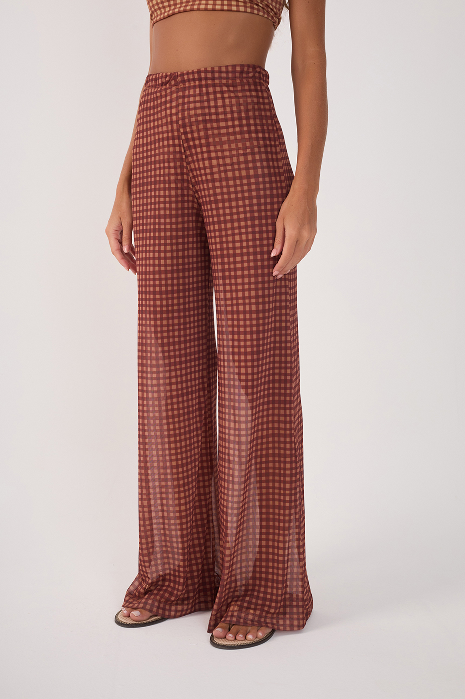 Tulle Vichy Print Pants_3