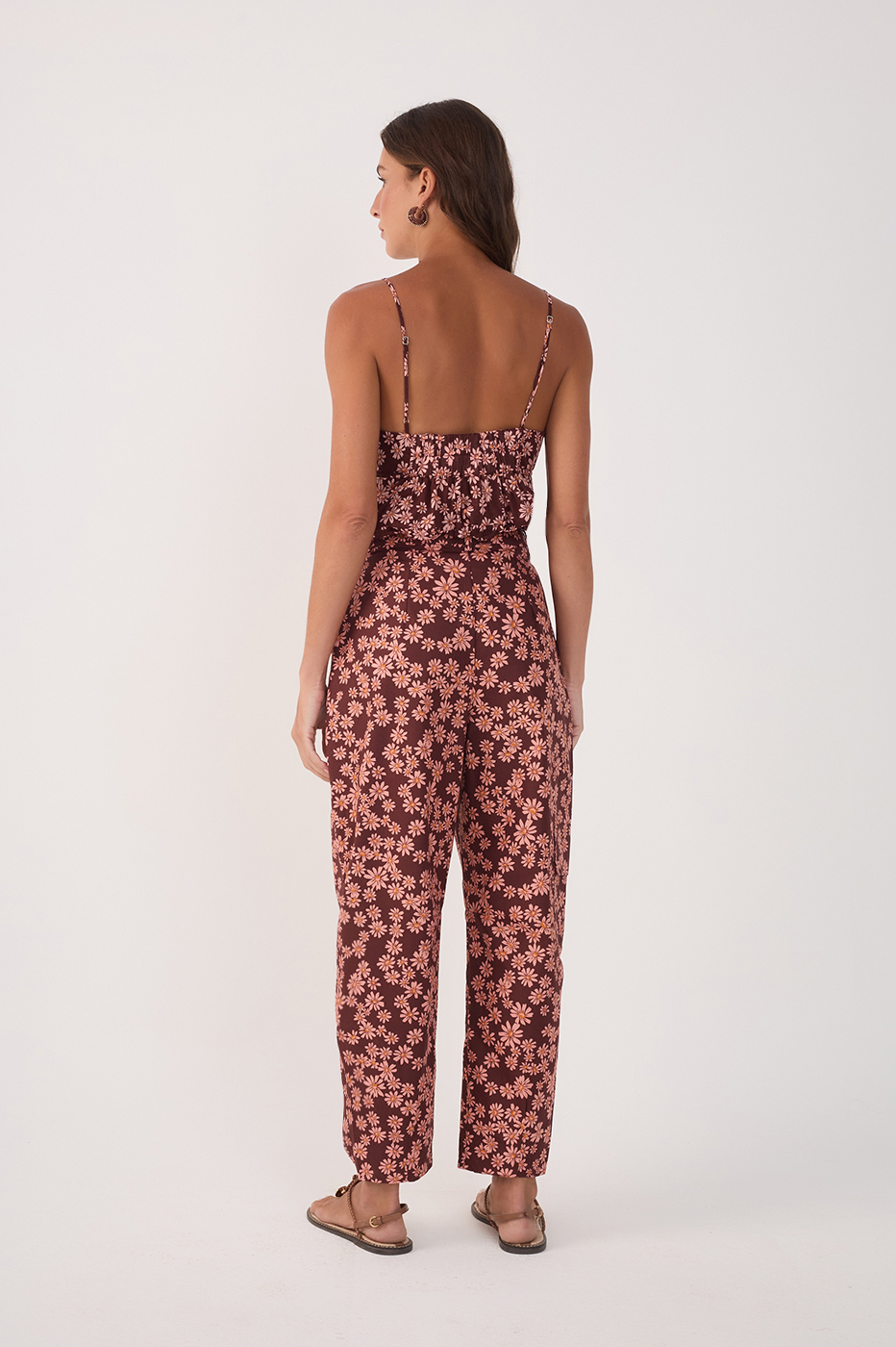 Utilitary Margaridas Rosa Print Pants_5