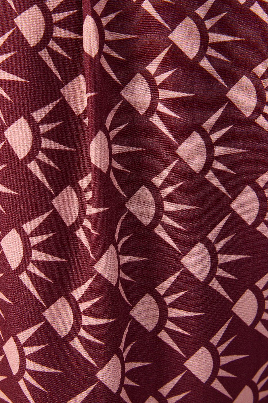 Wine Floriluz Pockets Wide-Leg Pants_6