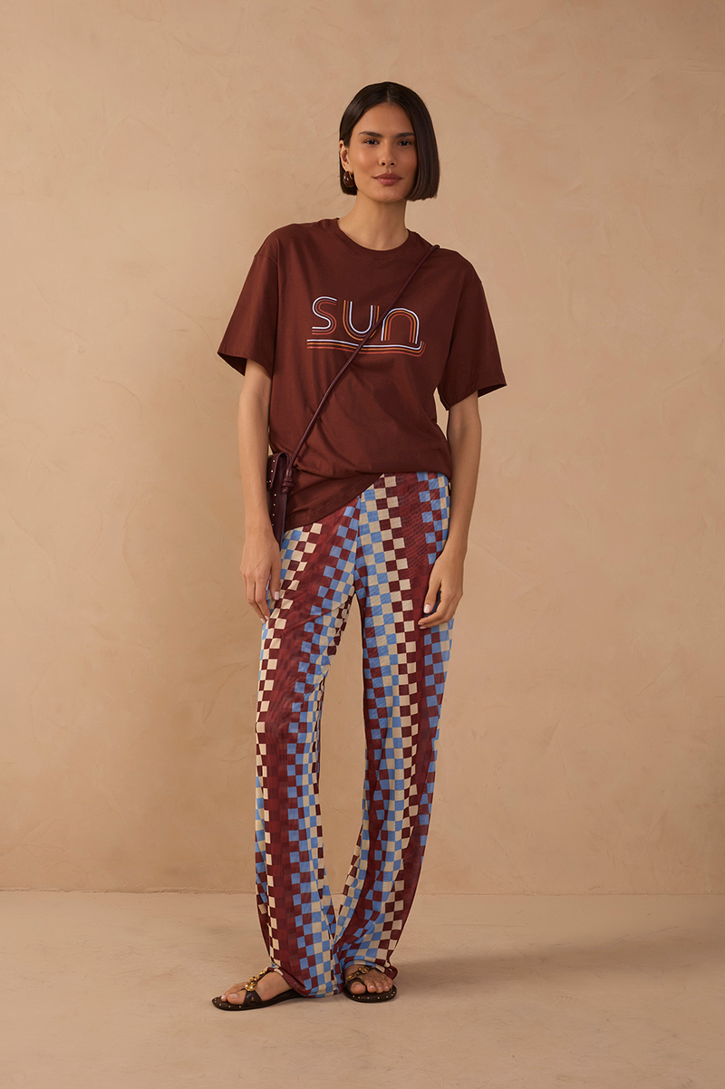 Multicolor Straight-Leg Mesh Pants_1