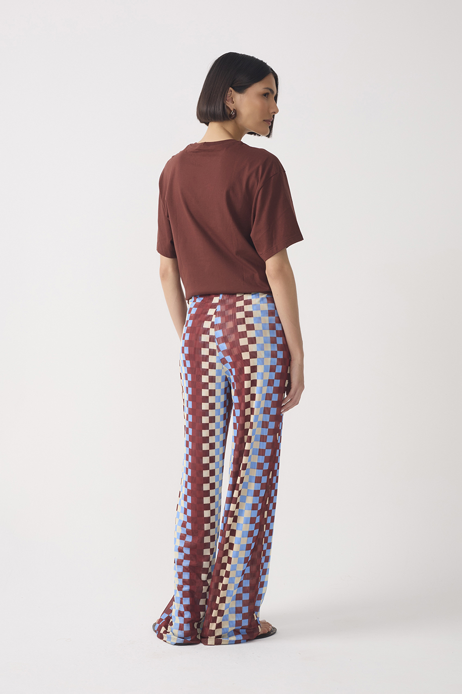 Multicolor Straight-Leg Mesh Pants_6