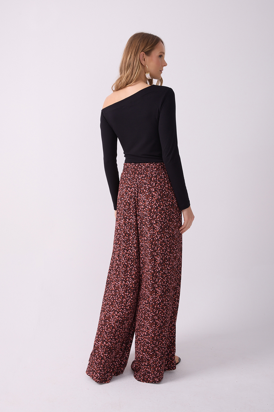 Brown Ceu Drawstring Pockets Wide-leg Pants_6
