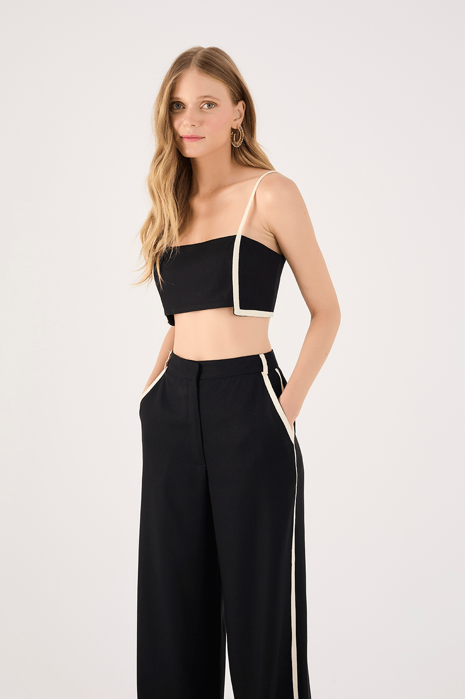 Linen Piping Pants_5