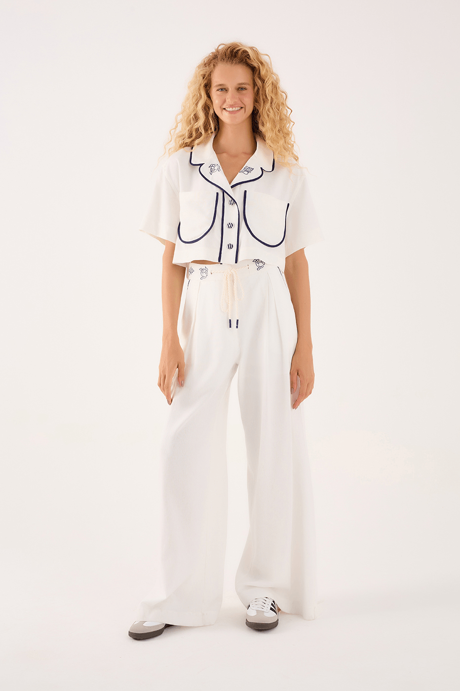 Painted Embroidered Linen Pants_1