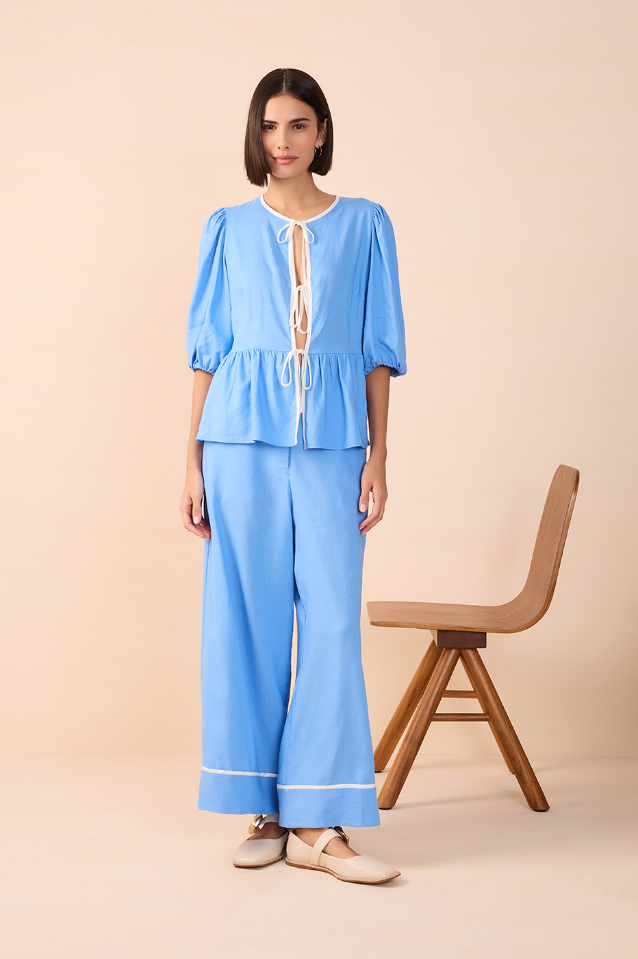 Contrast Crop Pants_1