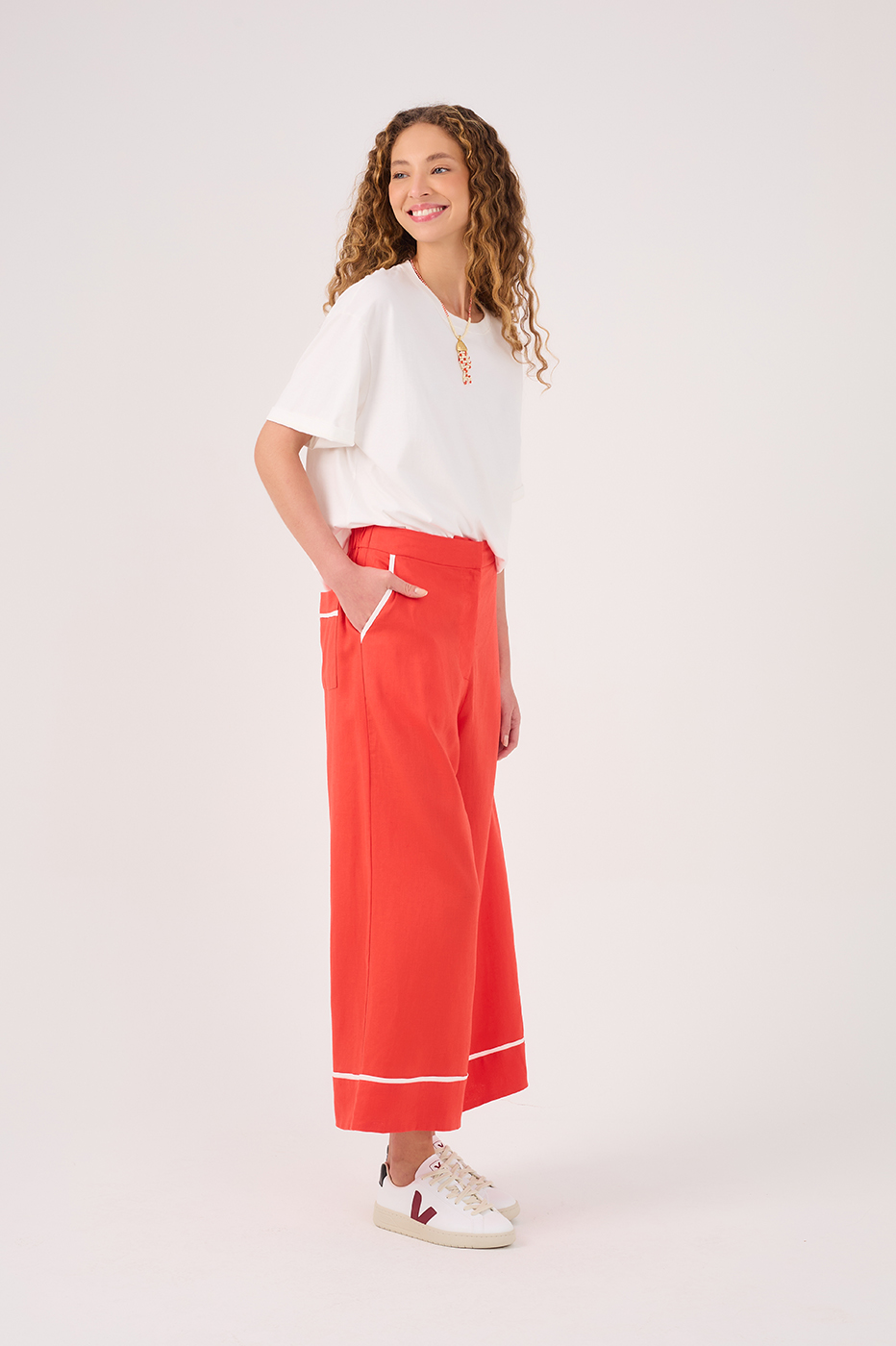 Contrast Crop Pants_4