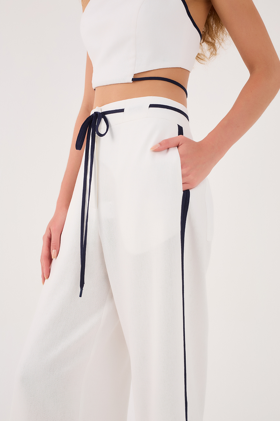 Contrast Split Hem Pant_4