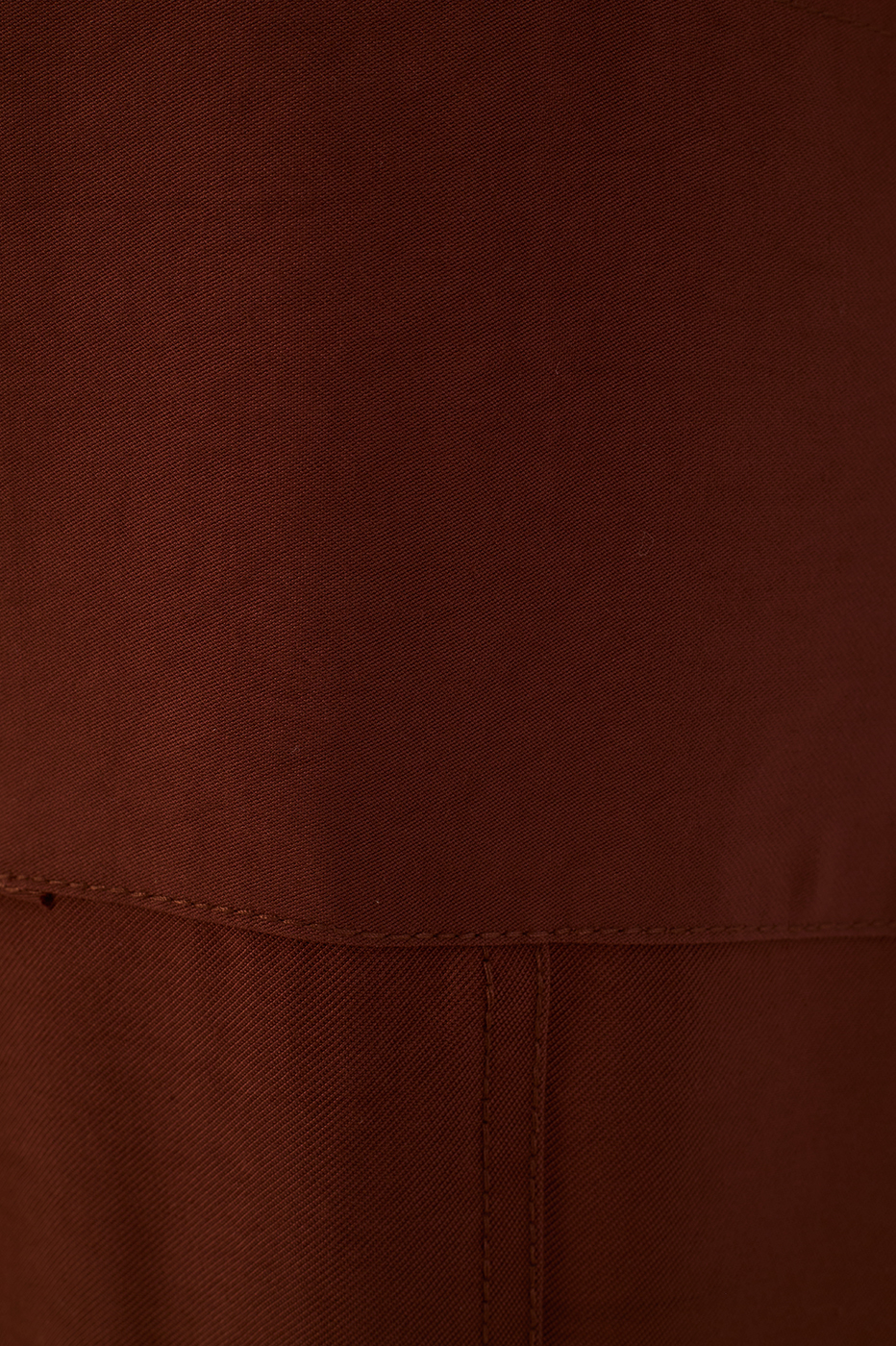 Brown Caffeine Elastic Waist Cuffs Pockets Pants
