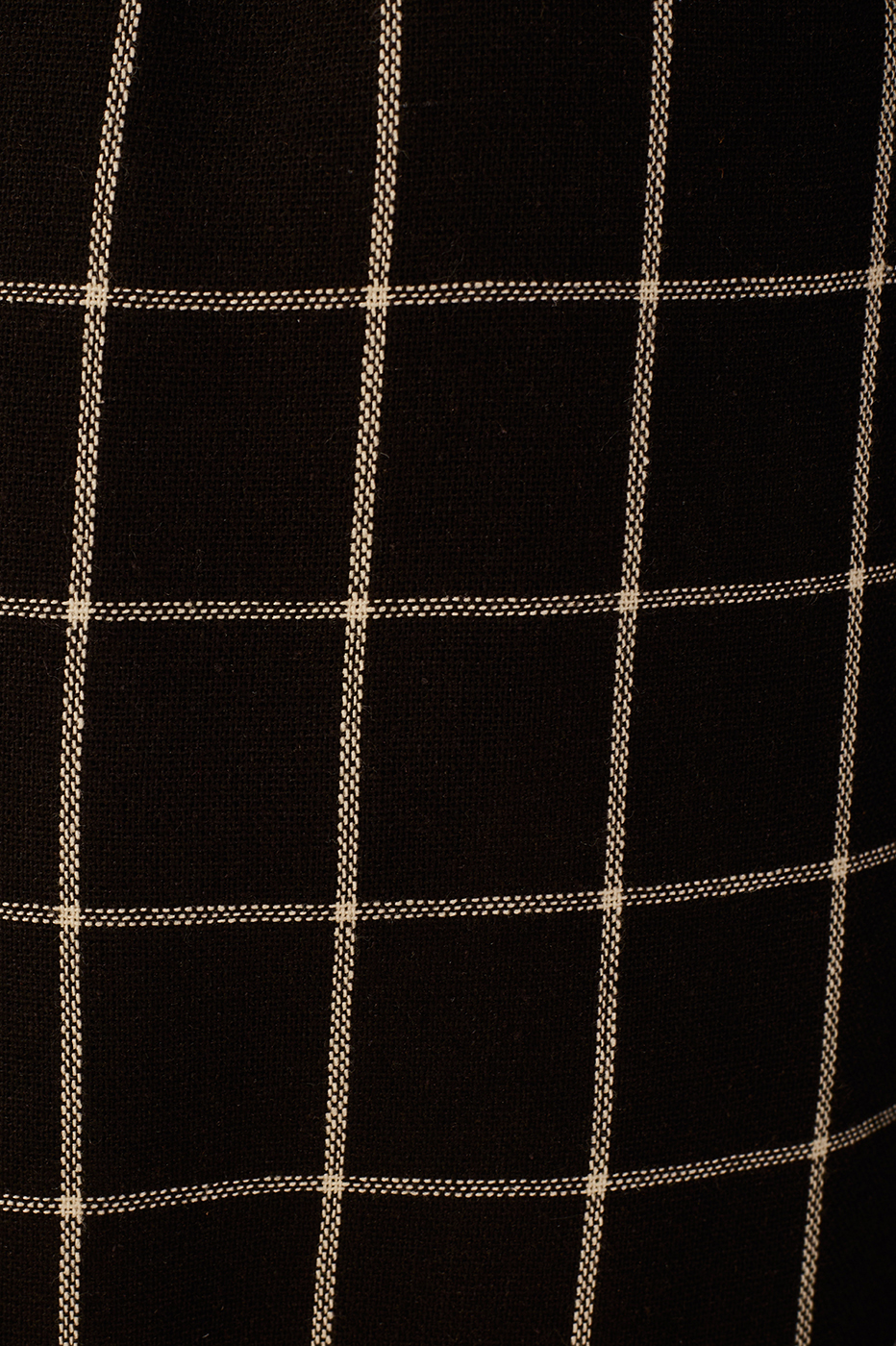 Black Pinstripe V Neck Side Pockets Linen Pants