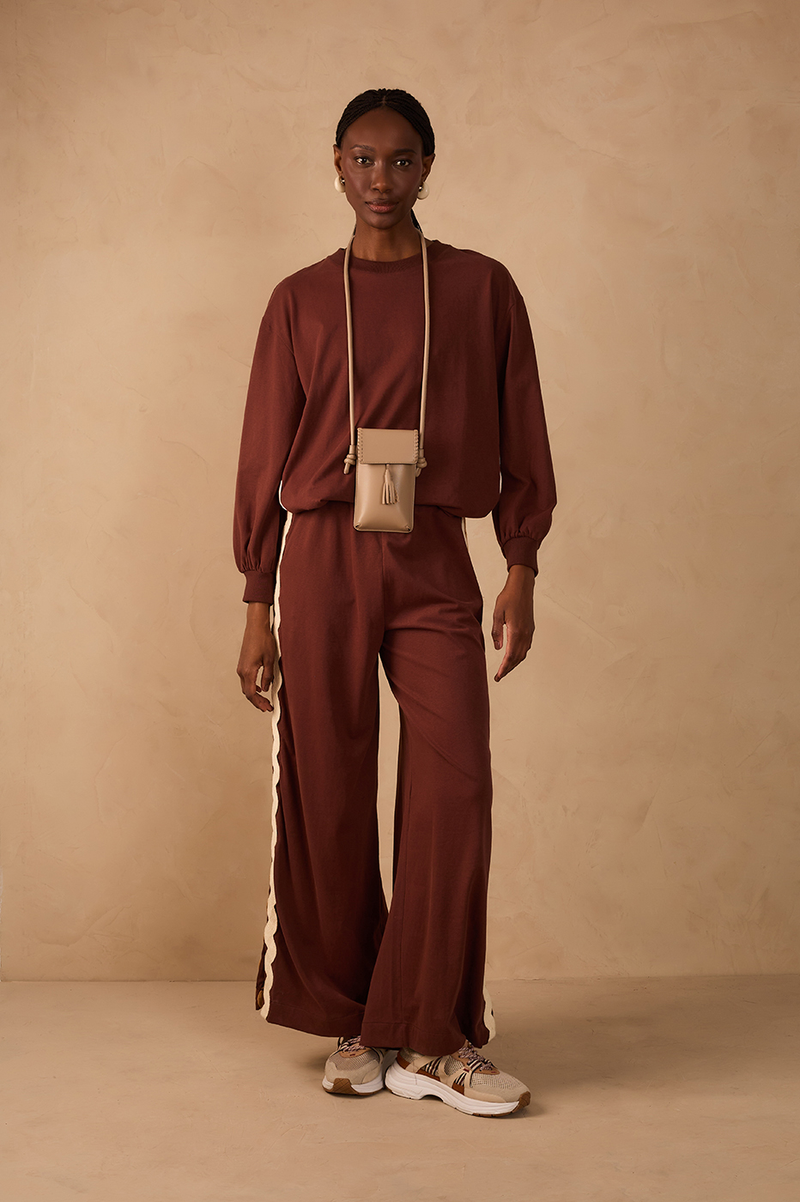 Brown Ondinha Drawstring Sweatpants_1