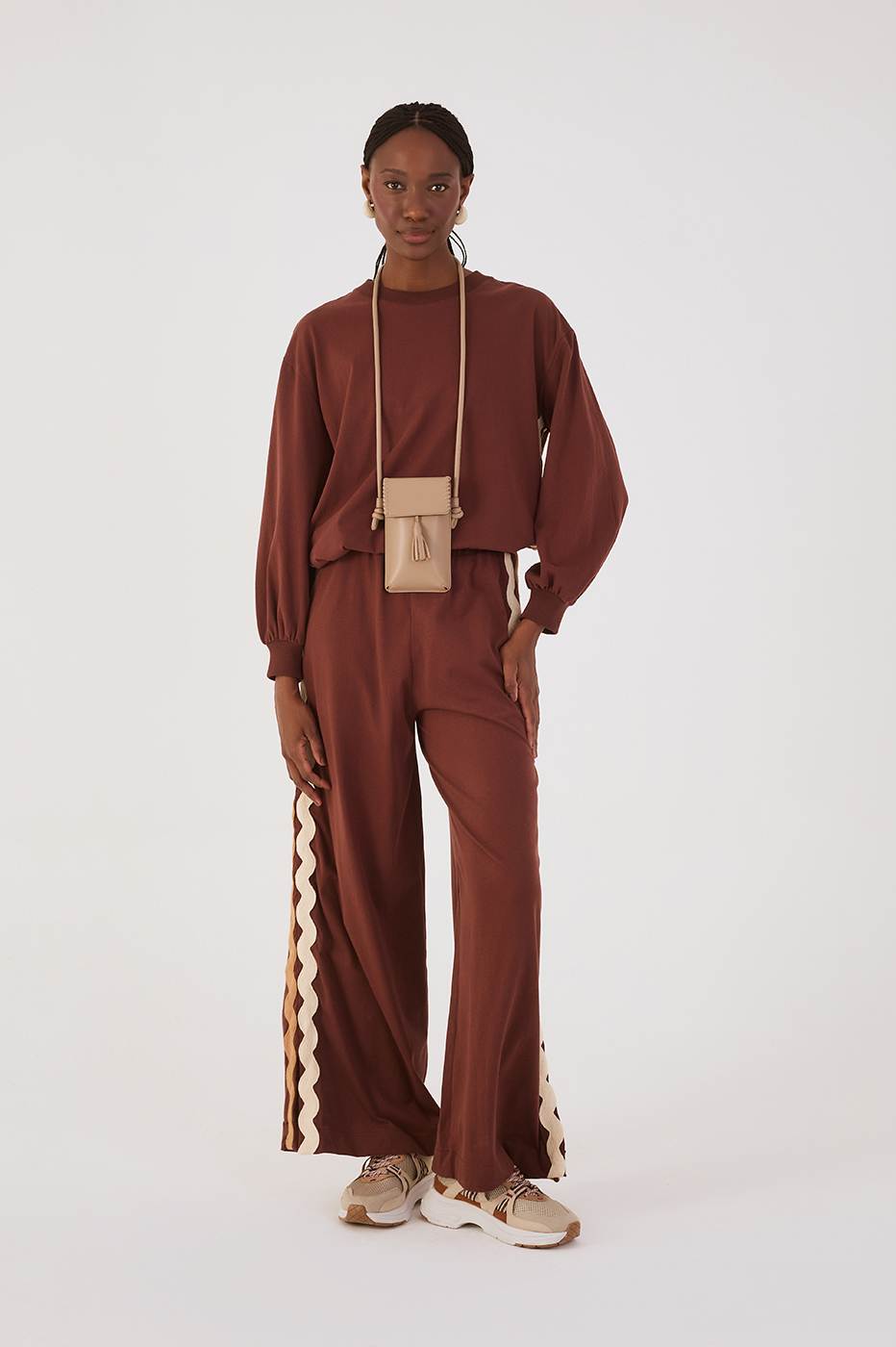 Brown Ondinha Drawstring Sweatpants