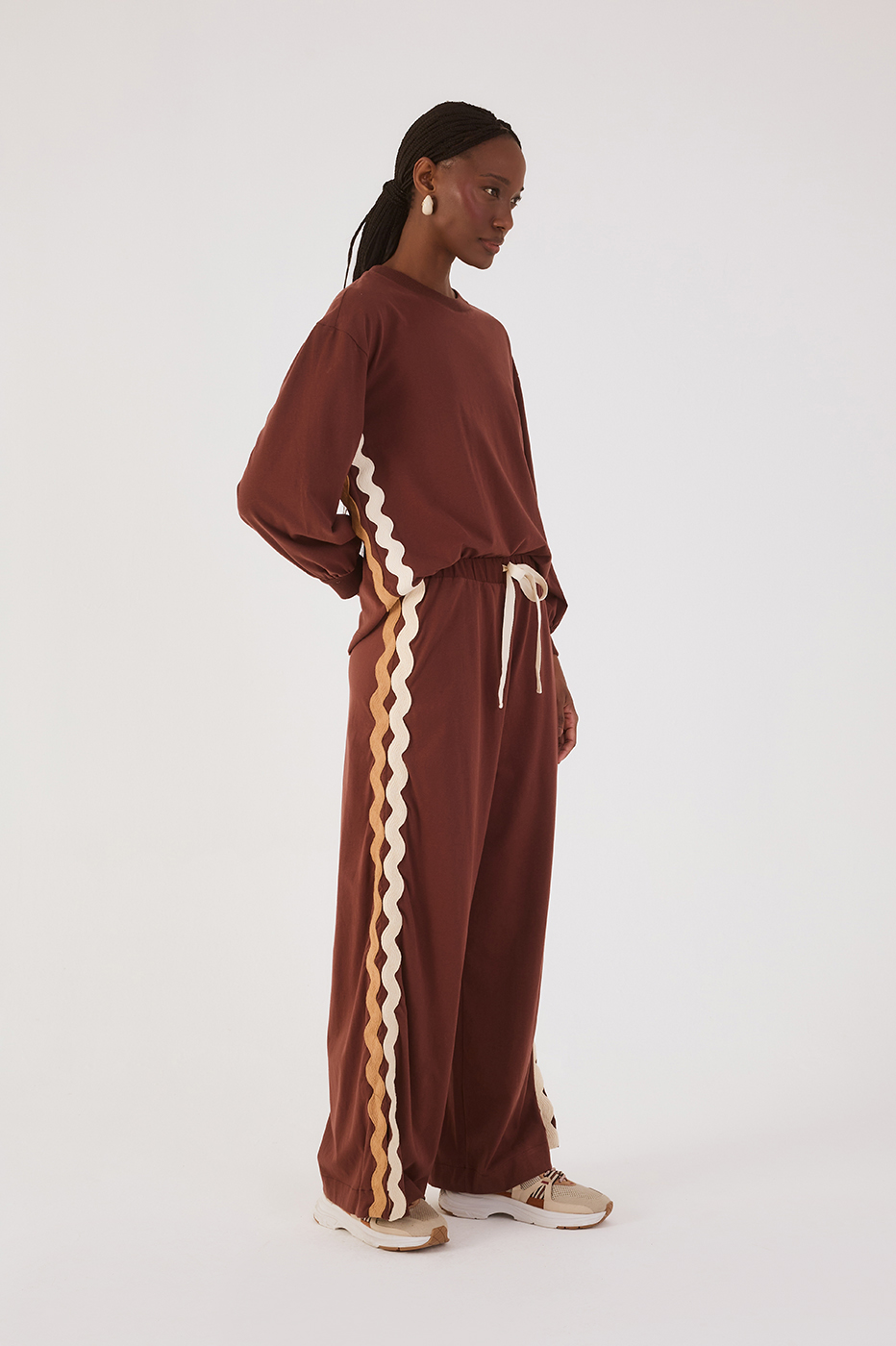 Brown Ondinha Drawstring Sweatpants