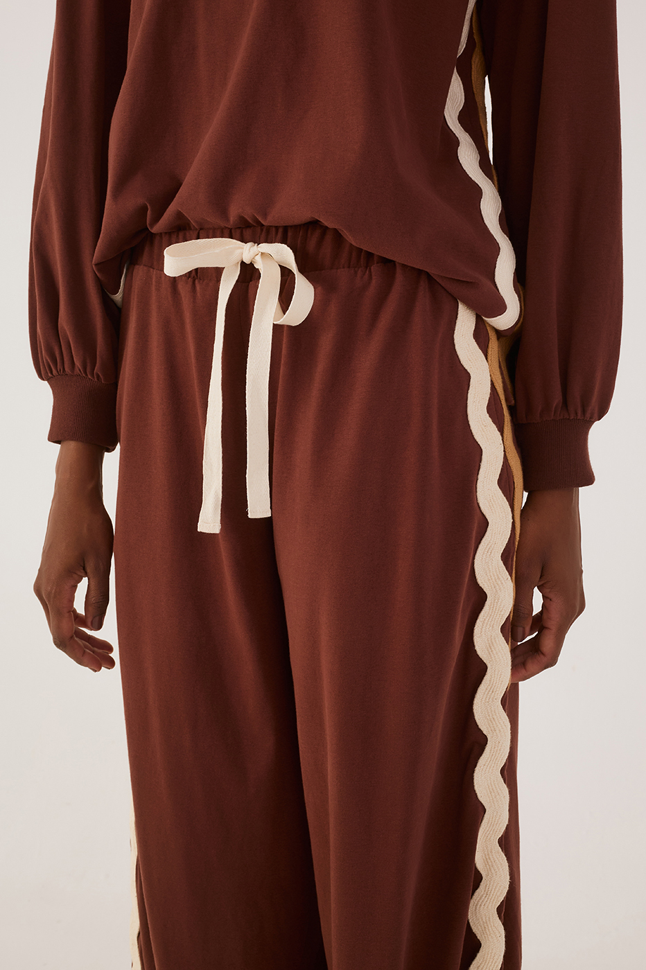 Brown Ondinha Drawstring Sweatpants