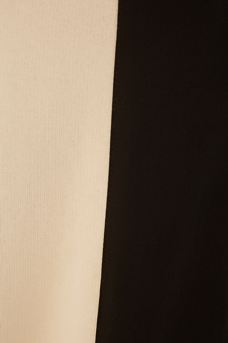 Black Bicolor Elastic Waist Zippered Cuffs Sweatpants